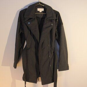 NWOT Michael Kors Women's Coat Jacket Quilted-Sleeve Dark Gray Size L